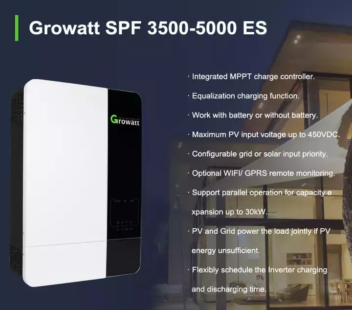 5000ES SPF 5000 ηλιακός υβριδικός αναστροφέας ES PV από το Monocrystalline πυρίτιο 3500w 5000w πλέγματος