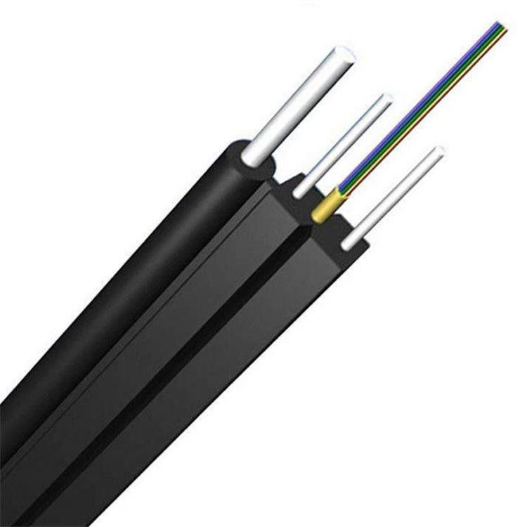 Υπαίθριο καλώδιο 2km οπτικών ινών πτώσης FTTH ενιαίος τρόπος τύπων G657A1 LSZH επίπεδος