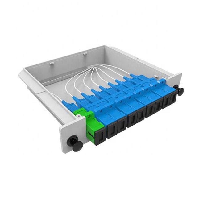 Μήκος κύματος τύπων 1260nm-1650nm θραυστών 1*8 PLC οπτικών ινών 1x8-PLC SC/UPC DIN