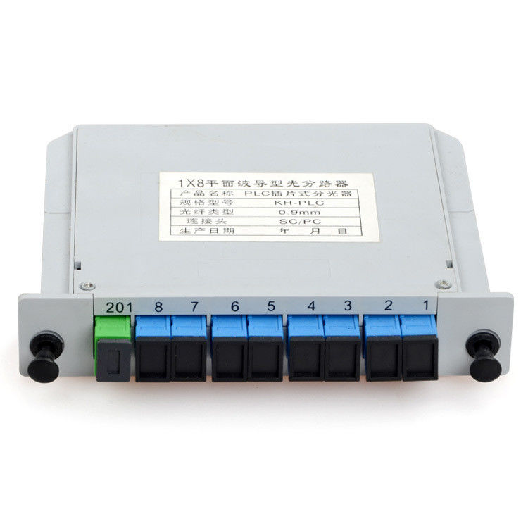Μήκος κύματος τύπων 1260nm-1650nm θραυστών 1*8 PLC οπτικών ινών 1x8-PLC SC/UPC DIN