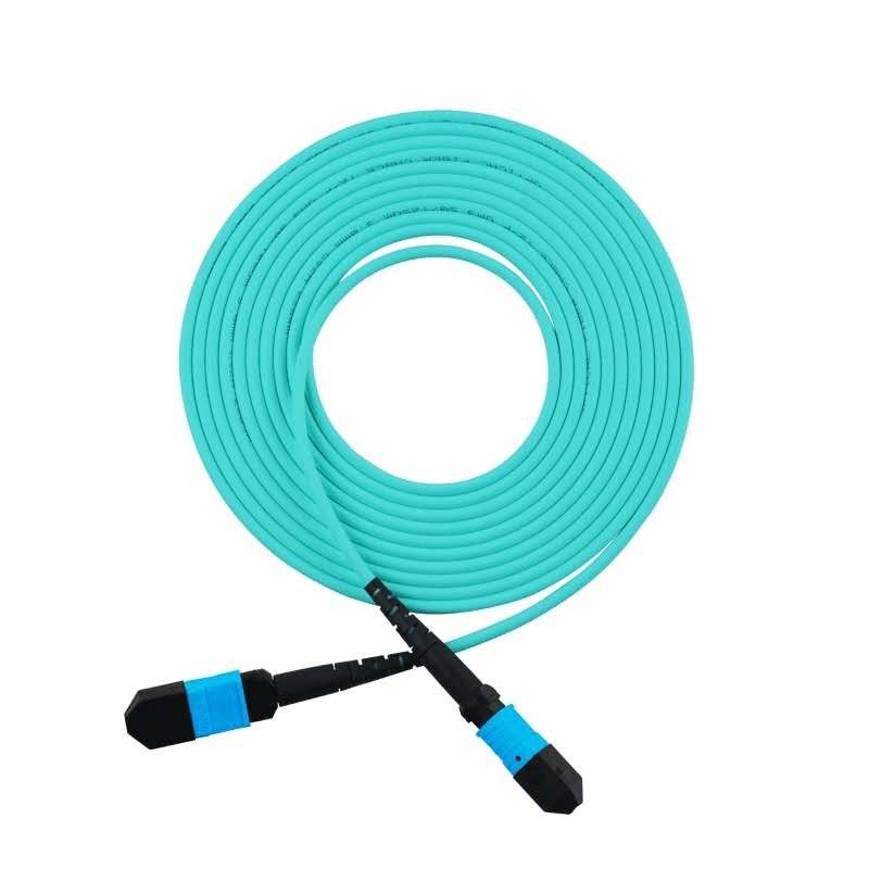 12 θηλυκό MPO καλώδιο 0.9mm 2.0mm 3.0mm πλεξίδων σκοινιού μπαλωμάτων οπτικών ινών ινών