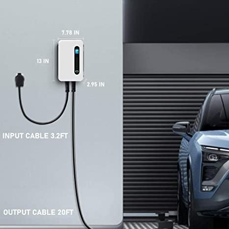 240V 9.6kW 40 Amp επίπεδο 2 φορητός σταθμός φορτιστών της EV με το βούλωμα