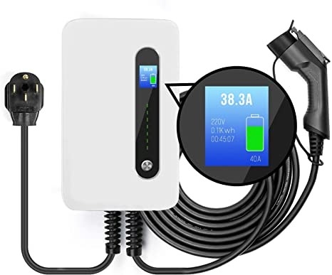 240V 9.6kW 40 Amp επίπεδο 2 φορητός σταθμός φορτιστών της EV με το βούλωμα