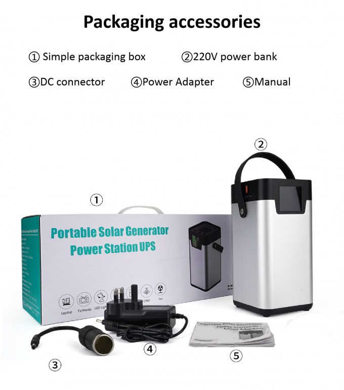 54000mah εμπορική ηλιακή γεννήτρια σταθμών παραγωγής ηλεκτρικού ρεύματος λίθιου κινητή 200W 220V 3