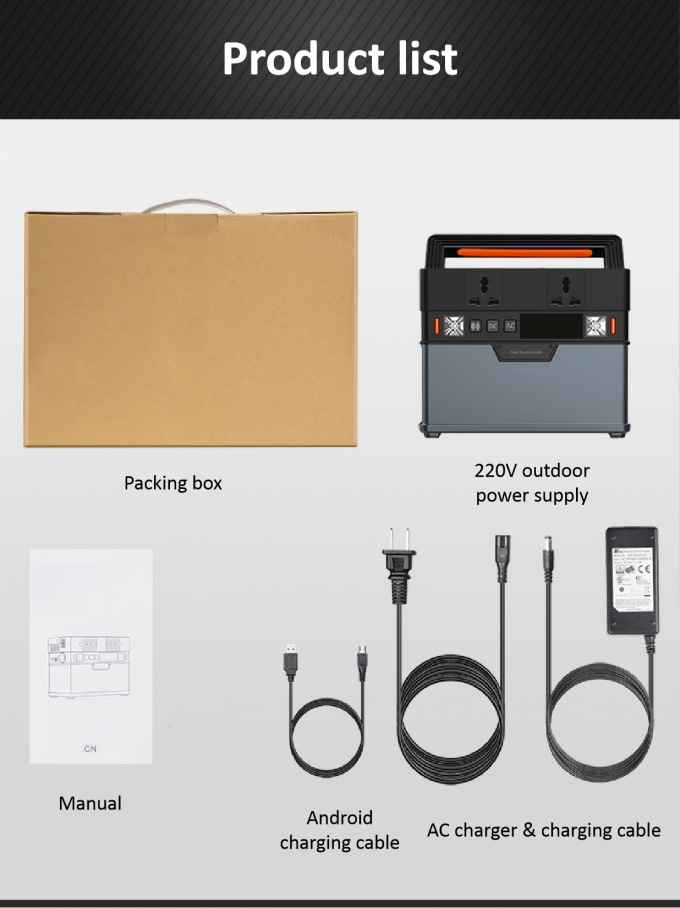 185200mAh φορητός σταθμός παραγωγής ηλεκτρικού ρεύματος μπαταριών 5