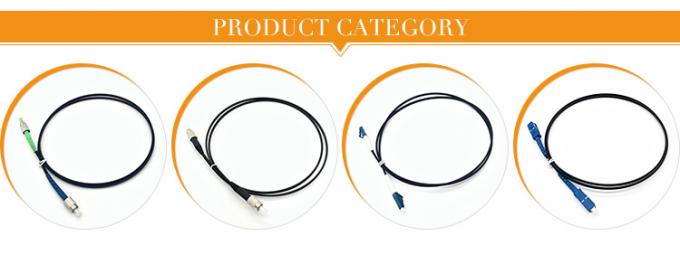 62.5/125 Singlemode Ftth σκοινί μπαλωμάτων οπτικών ινών καλωδίων πτώσης Lszh 2core